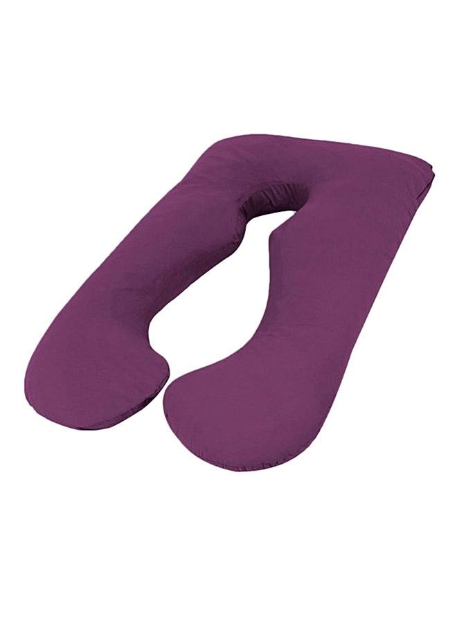 Multifunctional Comfortable Maternity U Shape Body Pillow Cotton, Purple, 75x125centimeter Cotton Purple 75x125cm  - Image 1