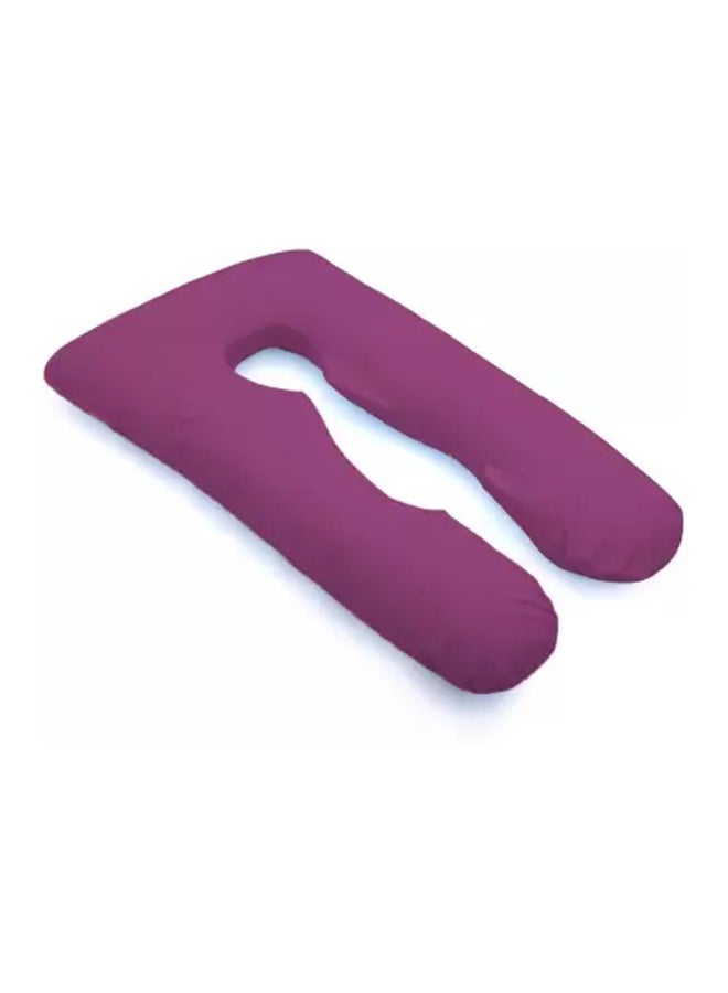 Multifunctional Comfortable Maternity U Shape Body Pillow Cotton, Purple, 75x125centimeter Cotton Purple 75x125cm  - Image 2