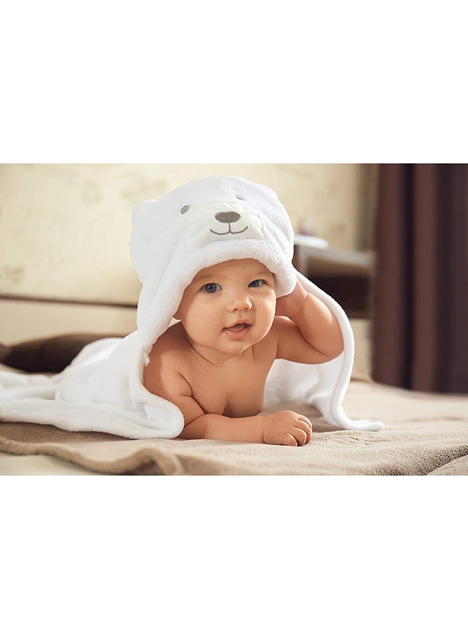 QiaoKai - 3D Polar Bear Soft Baby Comfortable Hooded Blanket, Lightweight, and Foldable - Image 1