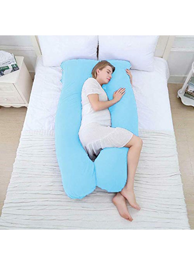 Mother Comfort High-Quality Multifunctional U Shape Comfortable Maternity Pillow Microfiber Blue 70x25x120cm  - Image 5