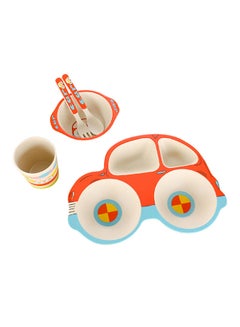 TD HOME 5 Piece Bright Colors and Lovely Animal Shape Car Shaped Dinnerware Set  - Image 2