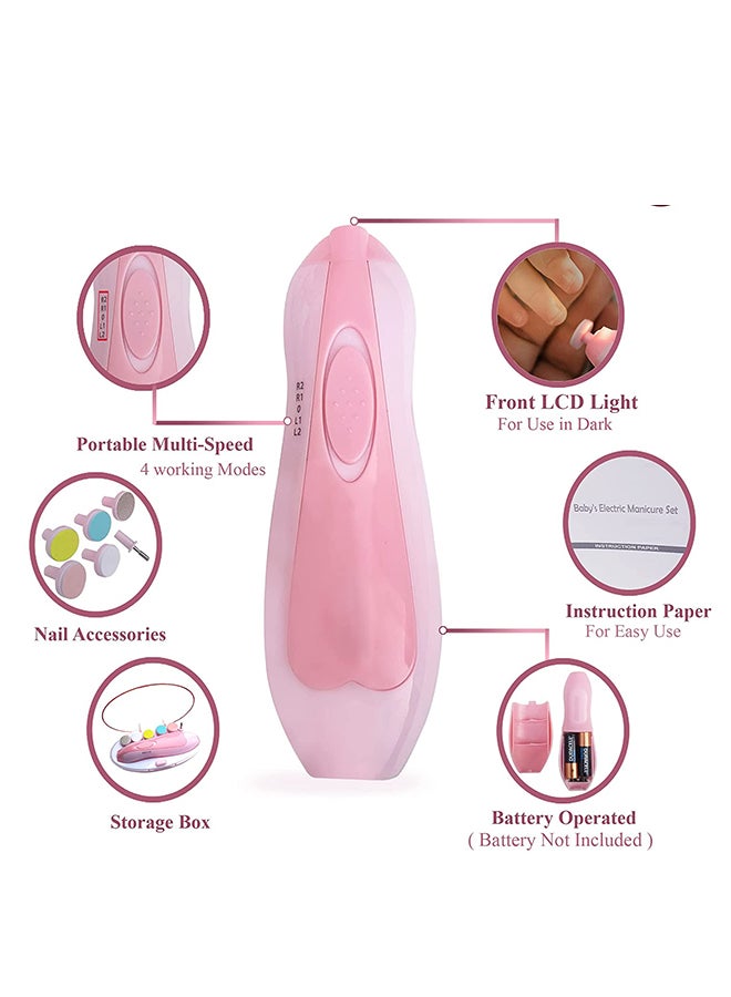Generic - 6-In-1 Electric Nail File Trimmer Tool Set With LED Light For Children - Image 1