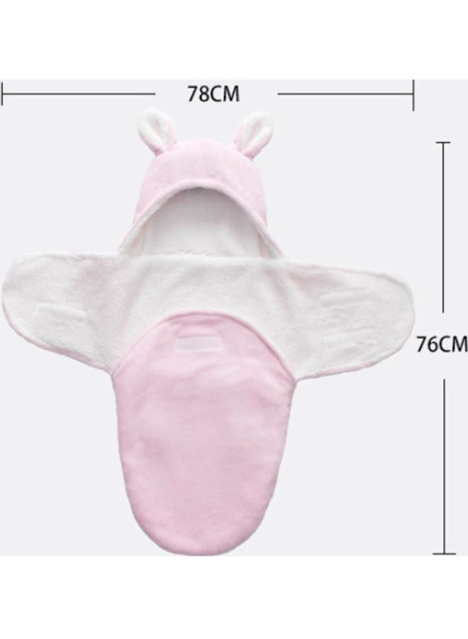 بيوينتي بيجامة نوم شتوية ناعمة وخفيفة الوزن للأطفال مع قبعة أذن أرنب - وردي - Image 2