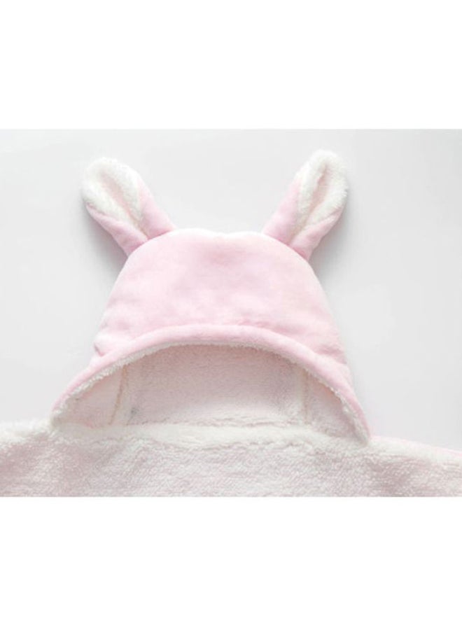 بيوينتي بيجامة نوم شتوية ناعمة وخفيفة الوزن للأطفال مع قبعة أذن أرنب - وردي - Image 5