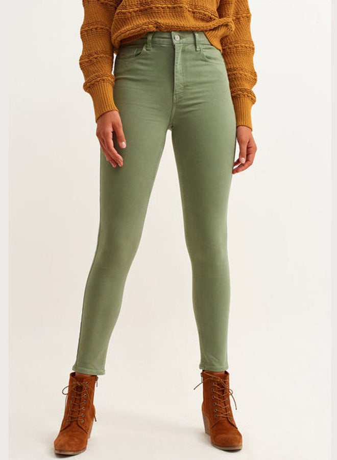 OXXO Cotton Carrot Fit Pants Green  - Image 1
