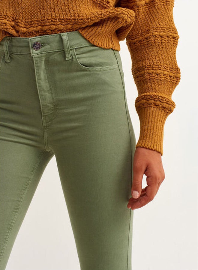 OXXO Cotton Carrot Fit Pants Green  - Image 2