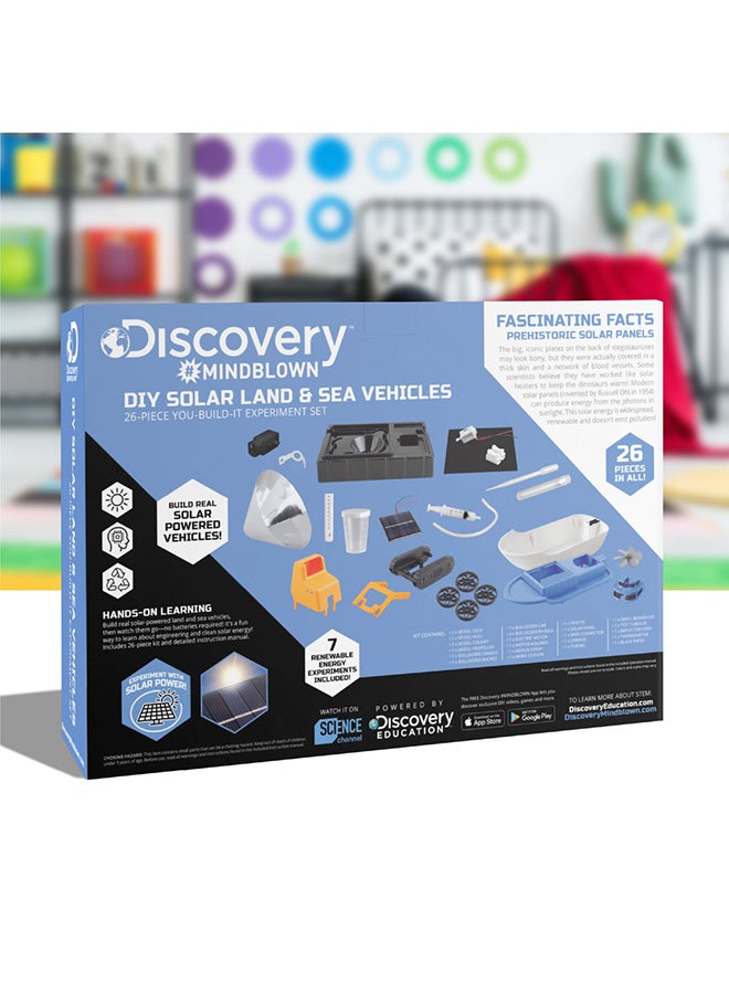 26-Piece Kids DIY Solar Land And Sea Rover ‎