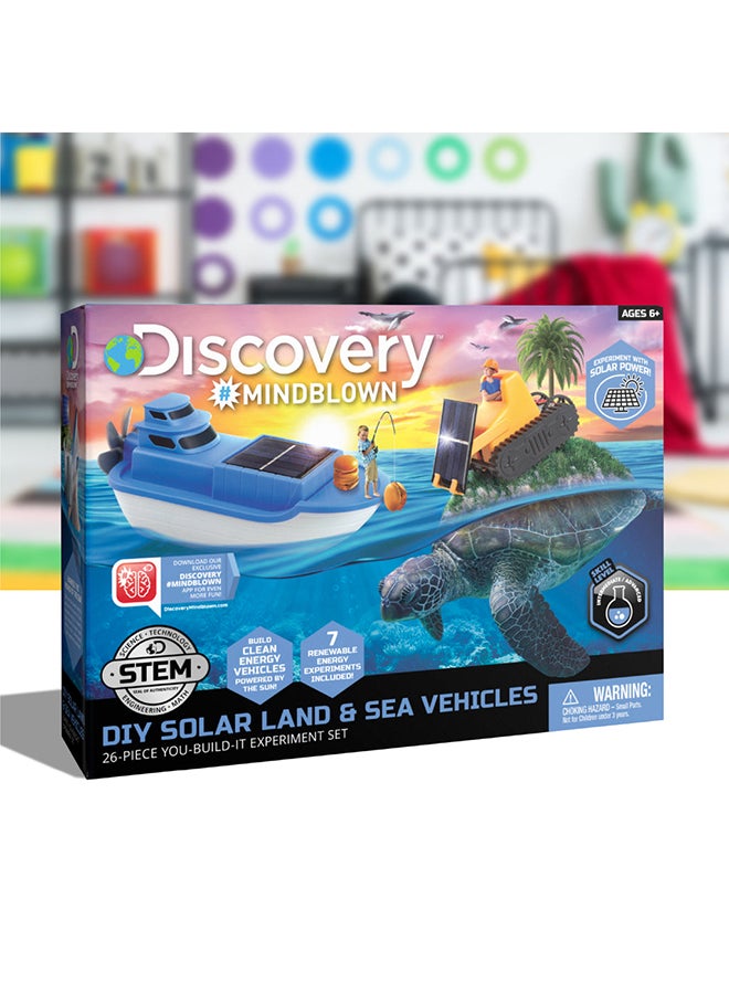 26-Piece Kids DIY Solar Land And Sea Rover ‎