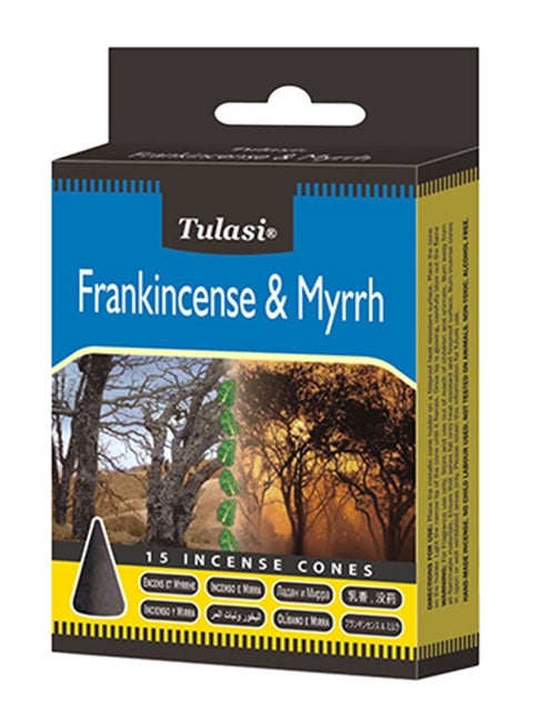15-Piece Incense Dhoop Cone Frankincense & Myrrh Frankin