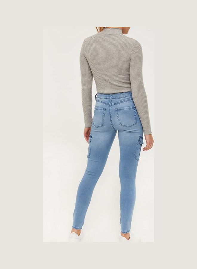 Ardene High Waist Jeggings Blue - Image 2