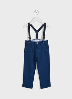 Infant Straight Fit Trousers Fit Suspenders Navy