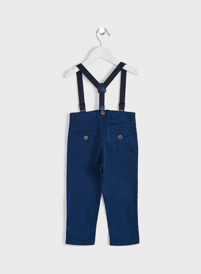Zippy - Infant Straight Fit Trousers Fit Suspenders Navy - Image 1