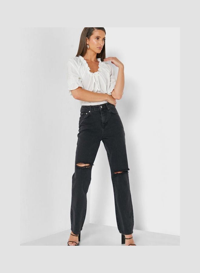 نا-كد جينز مستقيم ممزق - Image 1