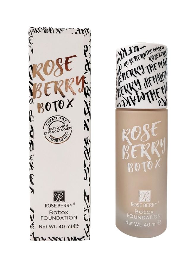 ROSE BERRY 24H Waterproof Botox Matte Cover Foundation 03 Medium Beige  - Image 1