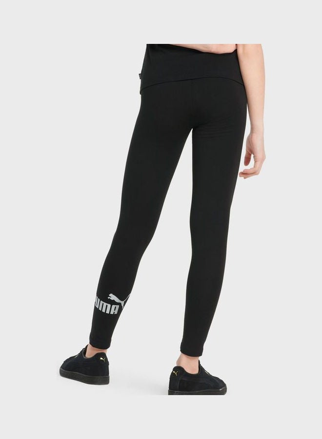 PUMA - Girls Essential Logo Leggings Black - Image 1
