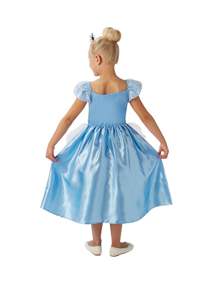 Cinderella Prinzessinnen-Kostüm Größe L – Glänzendes Satin-Kleid Mit Tüll-Schößchen, Inkl. Brustteil Mit Bild