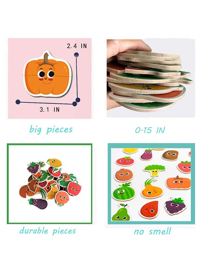 22 Pieces Fruit And Vegetables Matching Puzzle  - Image 3