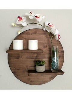 Art Wood Home Decor Shelf Brown 50 X 10 X 50cm 