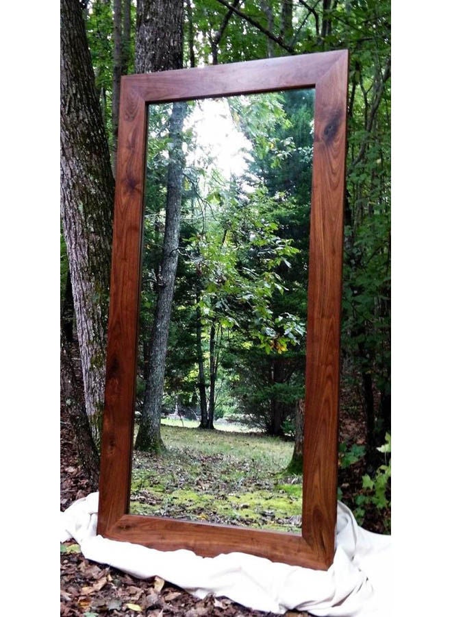 Generic decorative floor mirror Brown 
