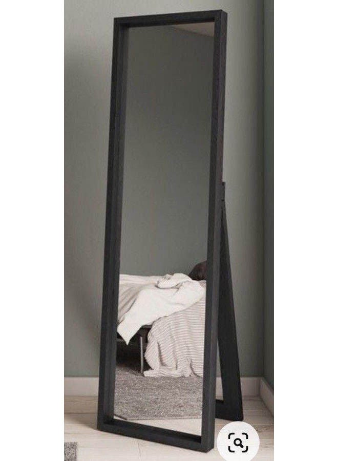 Art Wood decorative floor mirror Black 