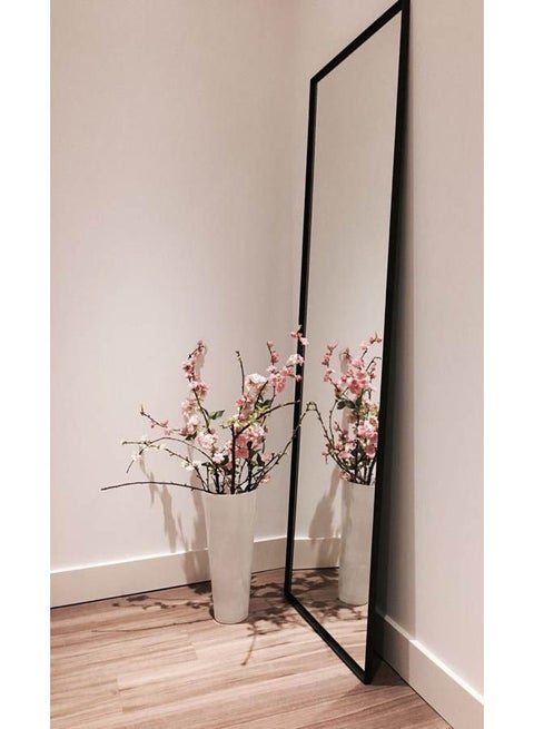 decorative floor  mirror 175 x 60 x 4 cm Black