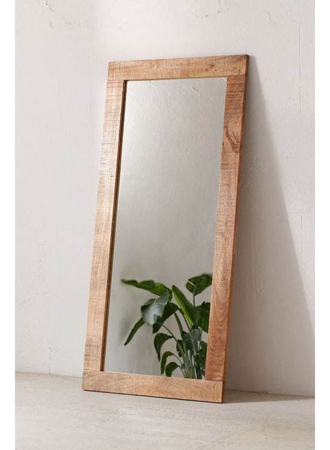 decorative floor mirror 175x55x4 cm Brown