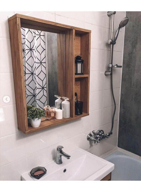 decorative bathroom mirror Brown