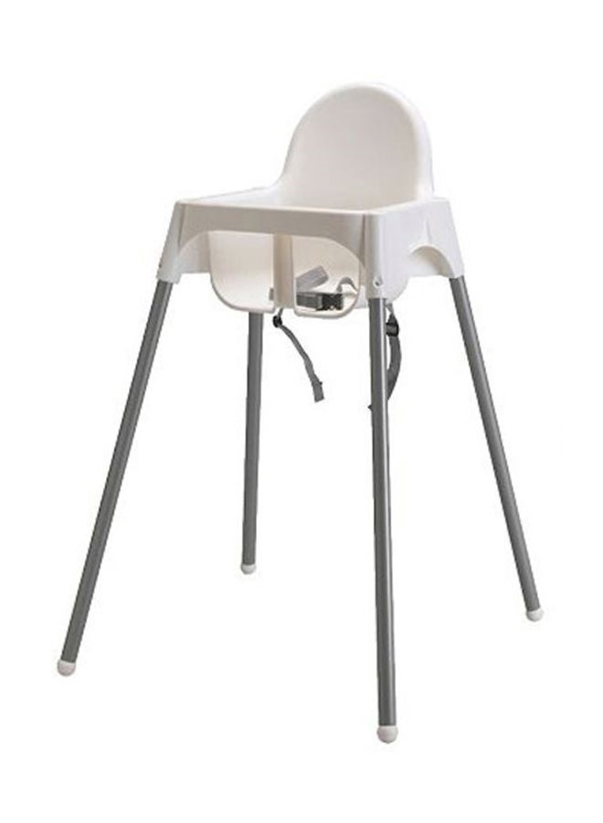 كرسي مرتفع للأطفال خفيف الوزن وصغير الحجم وغير قابل للانزلاق مع صينية وأشرطة قابلة للتعديل - Image 1