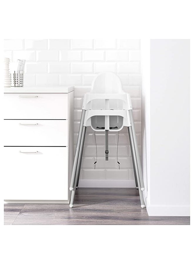 كرسي مرتفع للأطفال خفيف الوزن وصغير الحجم وغير قابل للانزلاق مع صينية وأشرطة قابلة للتعديل - Image 5