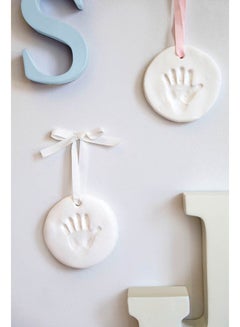 pearhead Baby Handprint And Footprint Keepsake Ornament Kit With Ribbon, 7.4x6.6x1.7 inch  - Image 2