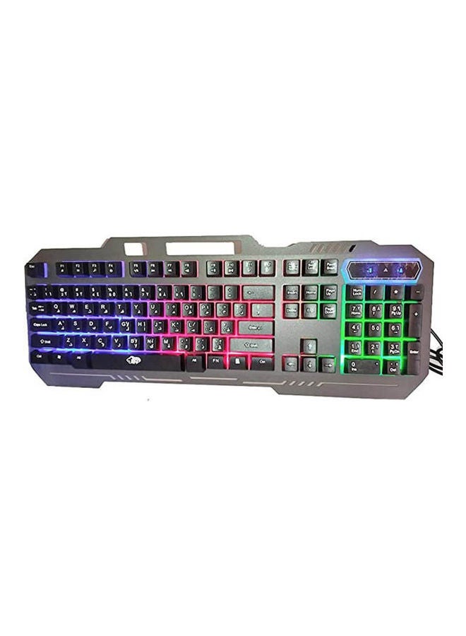 Generic - Gaming Keyboard Metal With Multi Function Key Lighting With Holder Mobile In Frame - Image 1