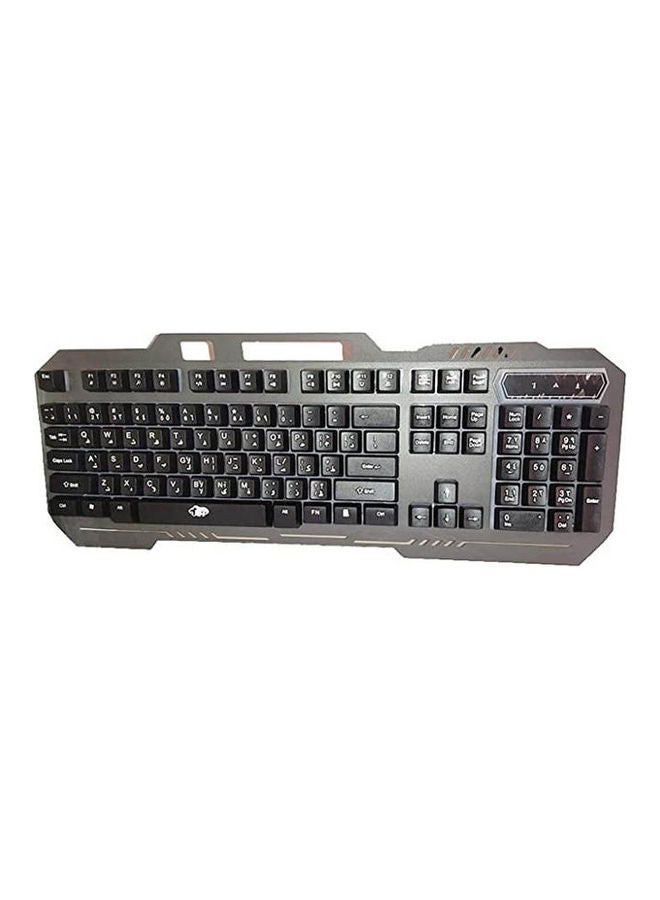 Generic - Gaming Keyboard Metal With Multi Function Key Lighting With Holder Mobile In Frame - Image 1