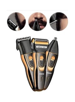 YOKO YK-6559 3 In 1 Clipper And Trimmer Black/Gold  - Image 2