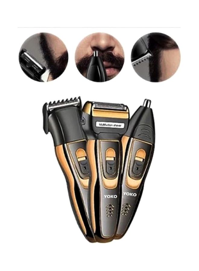 YOKO - YK-6559 3 In 1 Clipper And Trimmer Black/Gold - Image 1