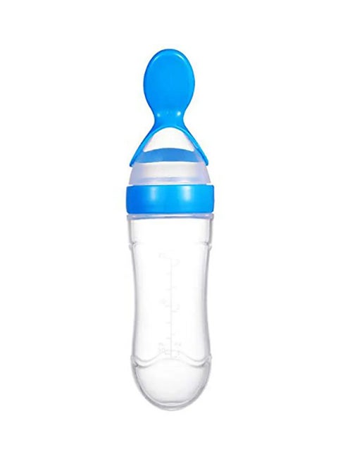 Ultra-Soft Silicone Baby Light Weight Food Dispensing Bottle With Spoon