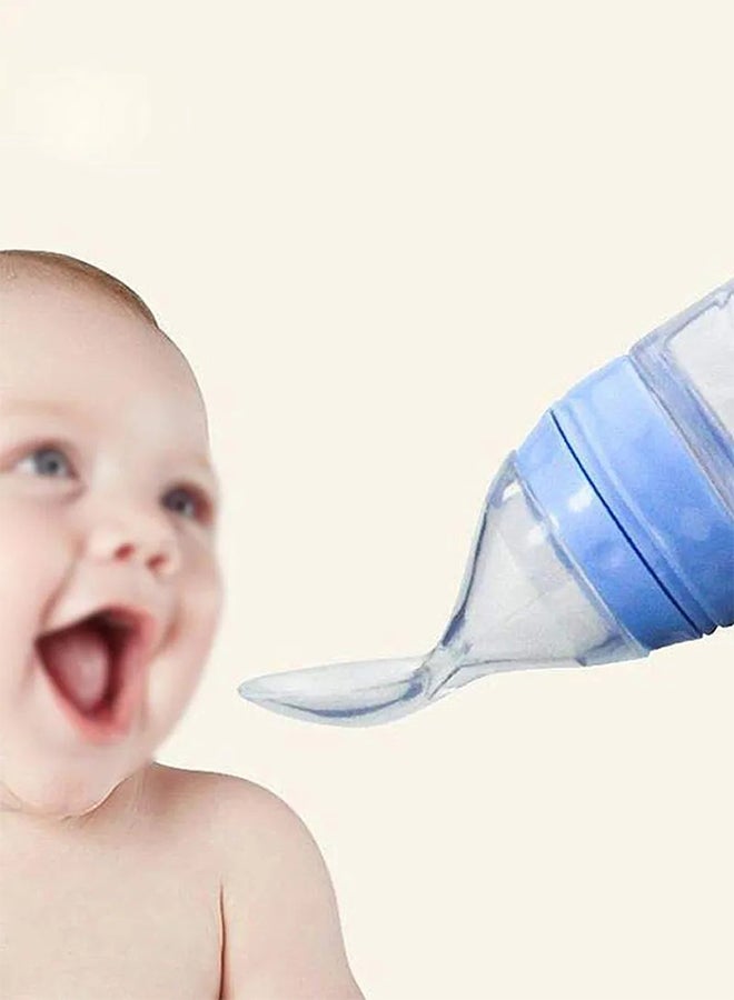 كياوكاي - زجاجة توزيع طعام للأطفال بتصميم خفيف الوزن ومصنوعة من السيليكون فائق الليونة ومزودة بملعقة - Image 1