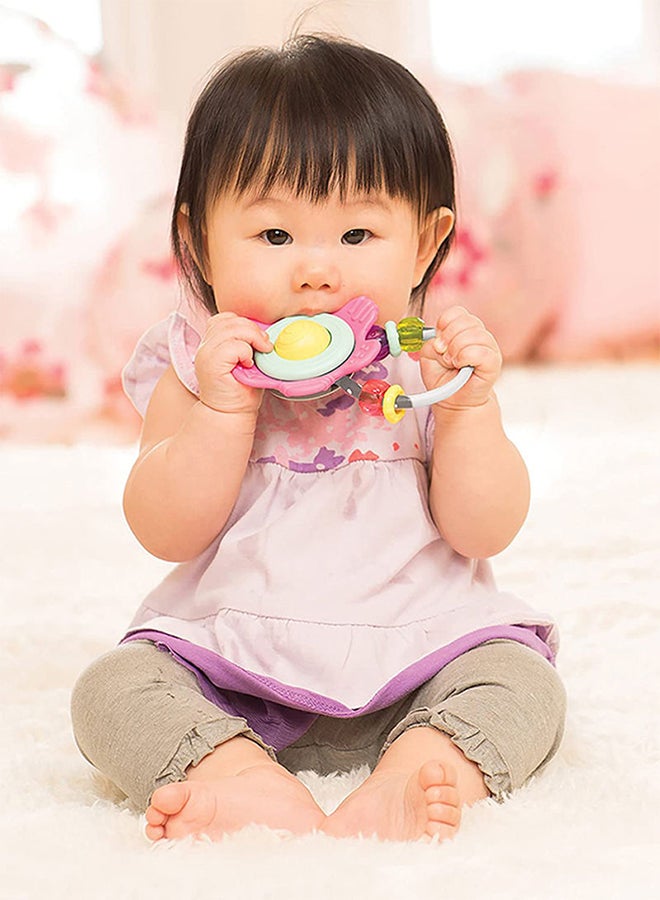 infantino - Spin And Rattle Realistic Look Soothing Baby Teether BPA Free, Multicolour - IN216314 - Image 1