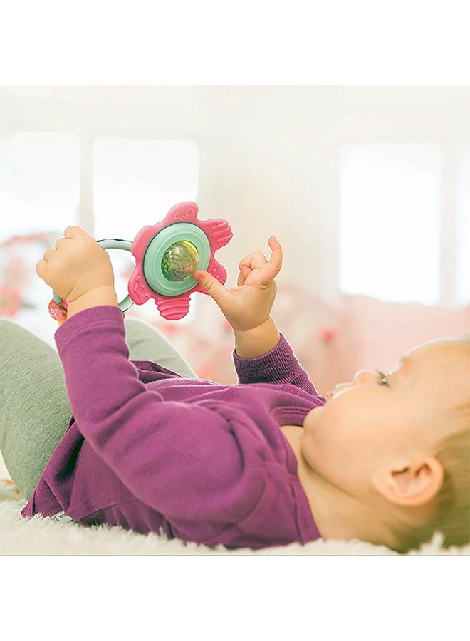 infantino - Spin And Rattle Realistic Look Soothing Baby Teether BPA Free, Multicolour - IN216314 - Image 1
