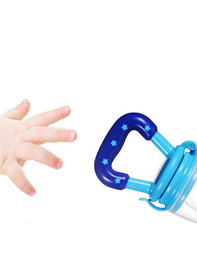 Small Convenient Silicone Fresh Fruit And Vegetable Nibbler Teething Feeder For Kids - Blue