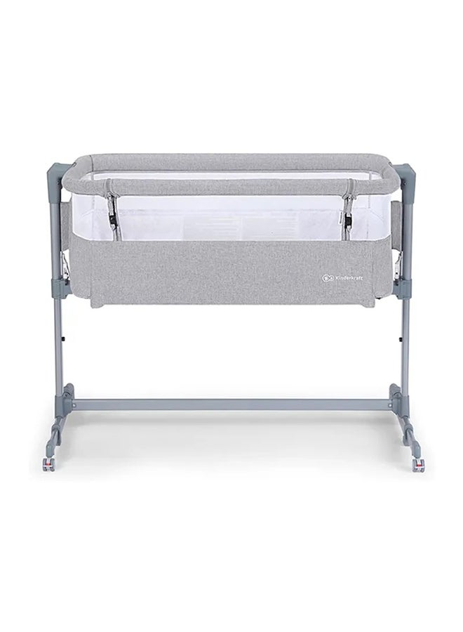 Kinderkraft Adjustable Bedside Crib With Airy Mesh, Transport Wheel And Accessories - Image 2