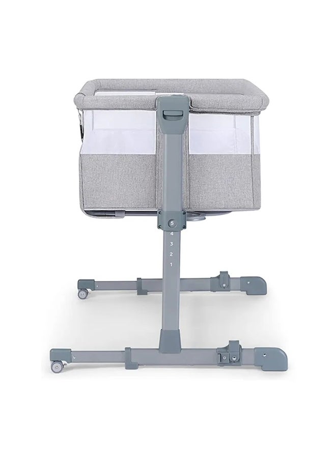 Kinderkraft Adjustable Bedside Crib With Airy Mesh, Transport Wheel And Accessories - Image 4
