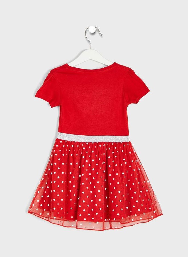 Hello Kitty - Kids Colour Block Dress Red - Image 1