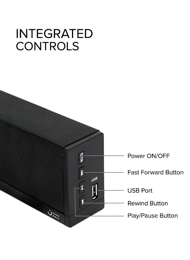 Noon East - 2.1 CH Soundbar Speaker - With 80 W Output, Powerful Bass, Bluetooth, USB Playback, Remote, HDMI & AUX S0 Pro Black - Image 1