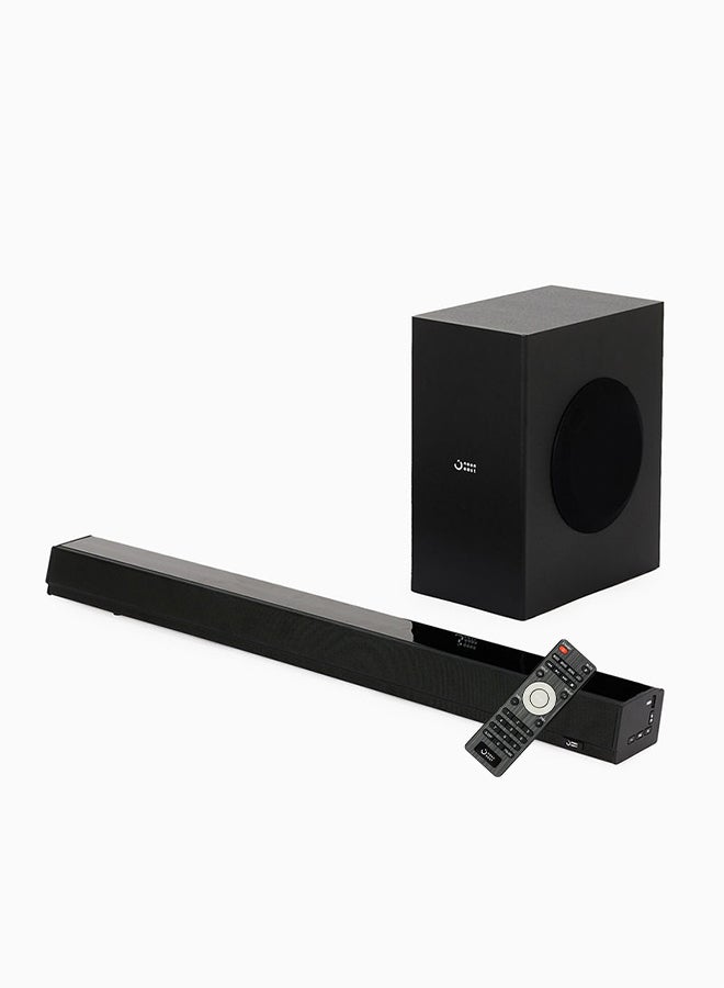 Noon East - 2.1 CH Soundbar Speaker - With 100 W Output, Powerful Bass, Bluetooth, USB Playback, Remote, HDMI & AUX S21C Black - Image 1
