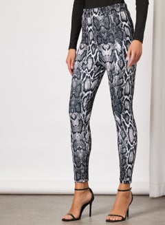 NA-KD Snake Print Leggings Multicolour  - Image 1