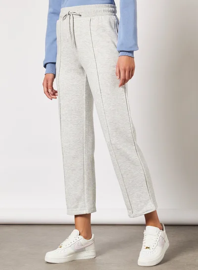 NA-KD Drawstring Elastic Sweatpants Grey Melange