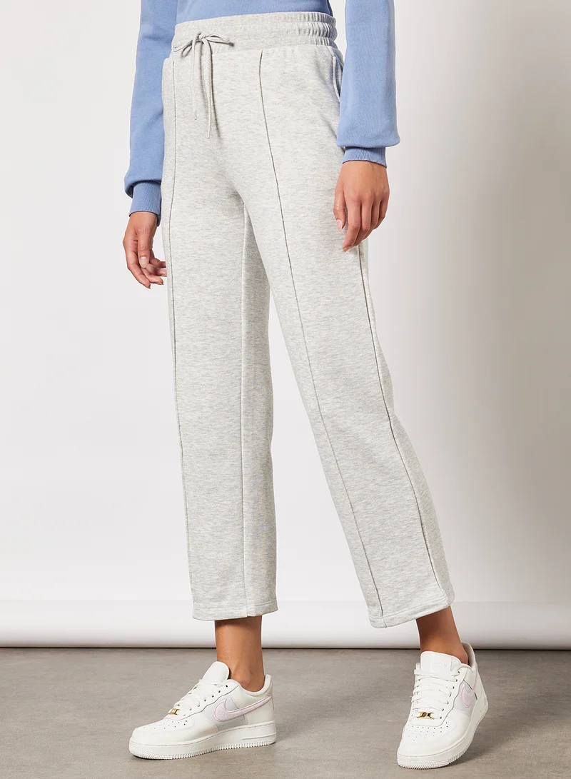 NA-KD Drawstring Elastic Sweatpants Grey Melange