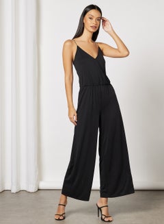 V-Neck Jumpsuit Black