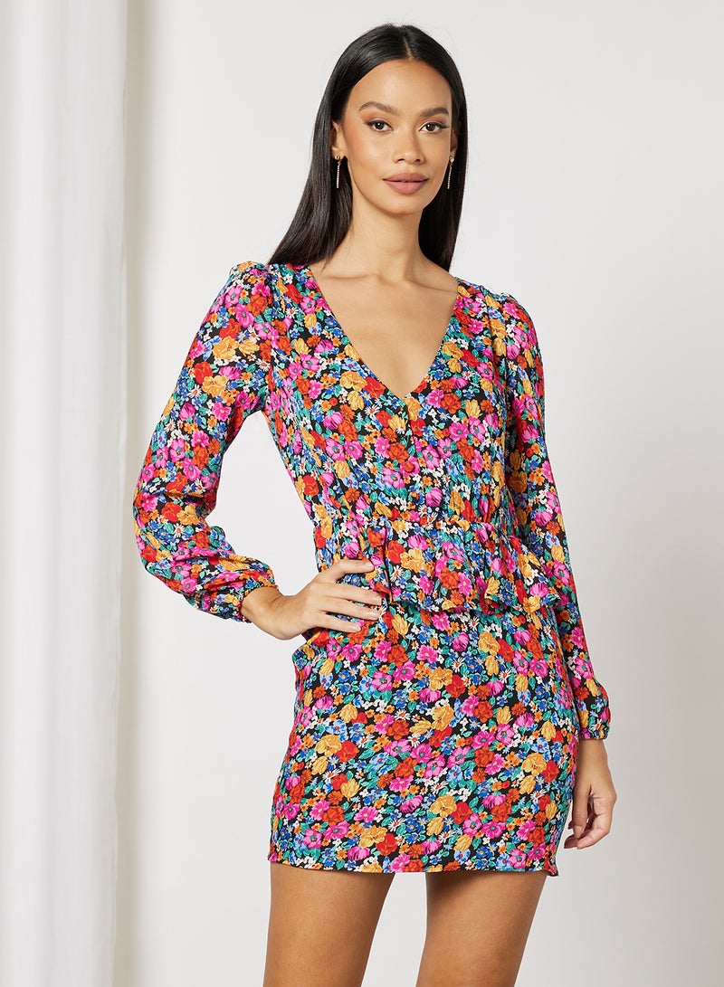 Pimkie - Floral Print Dress Multicolour - Image 1