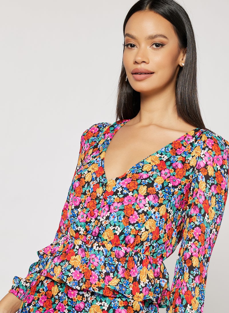 Pimkie - Floral Print Dress Multicolour - Image 1